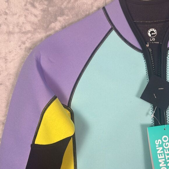NWT BRP Seadoo Wet Suit 3mm Neoprene UV Protect Lilac Full Zip Jacket Size Large - Picture 7 of 12